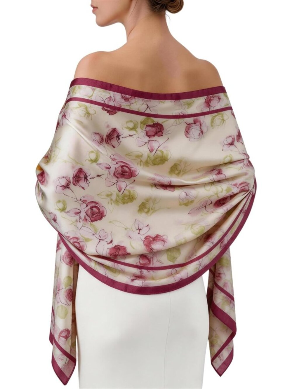 Elegant Long Chiffon Shawl Wrap Scarf for Evening Gowns - Lightweight & Gift
